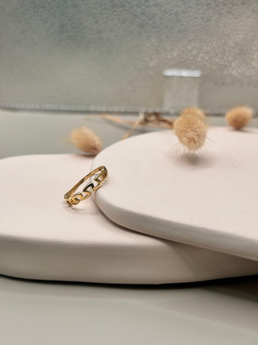 Dalga Formlu 14 Ayar Yüzük