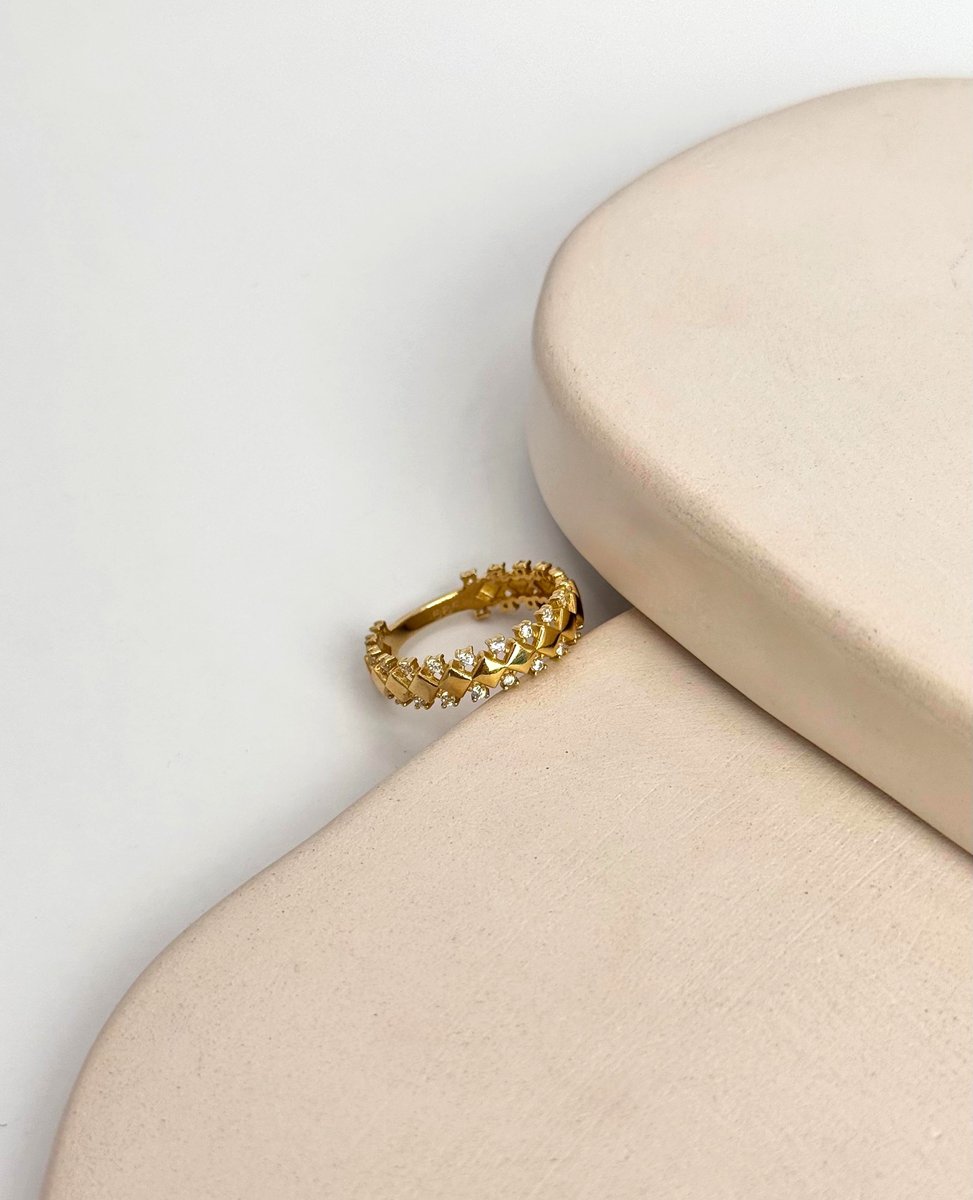 Modern Zigzag Altın Yüzük