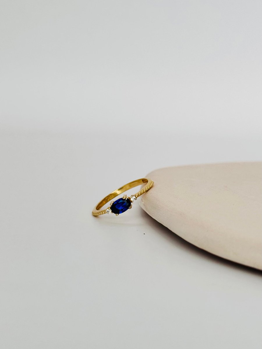 Mavi Taşlı Yüzük