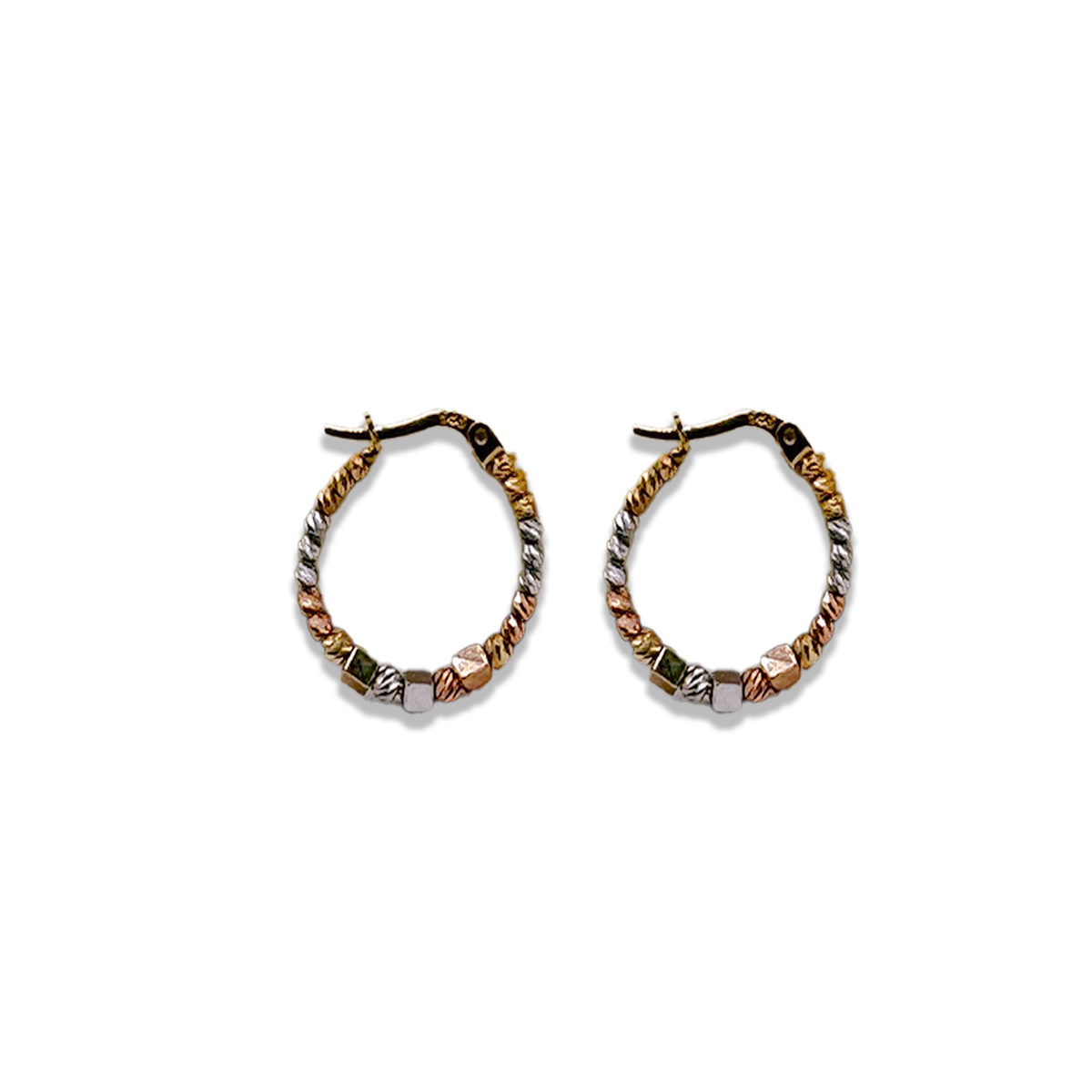 3 Renkli Dorikalı Halka Küpe