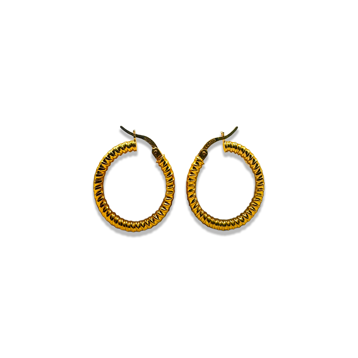 Spiral Form Oval Halka Küpe